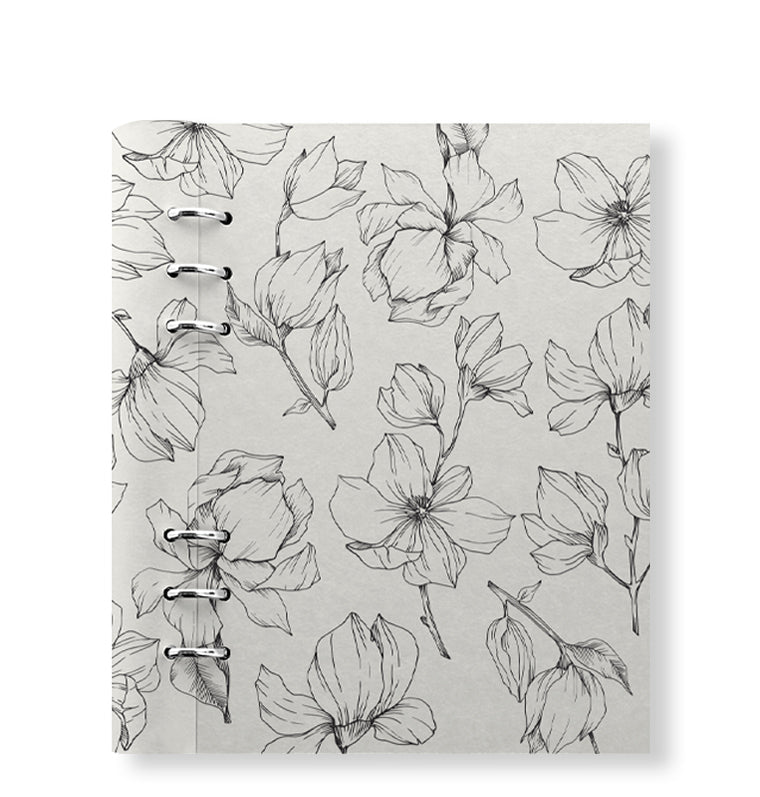 diář Clipbook Floral A5 Magnolia Ivory