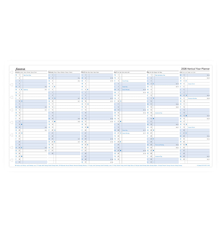 roční plánovací kalendář A5 2026, Filofax Notebook 26-15202