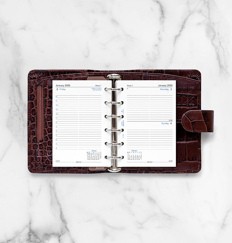Filofax kalendář den/1 strana s poznámkami 2026, Kapesní, anglický 26-68241