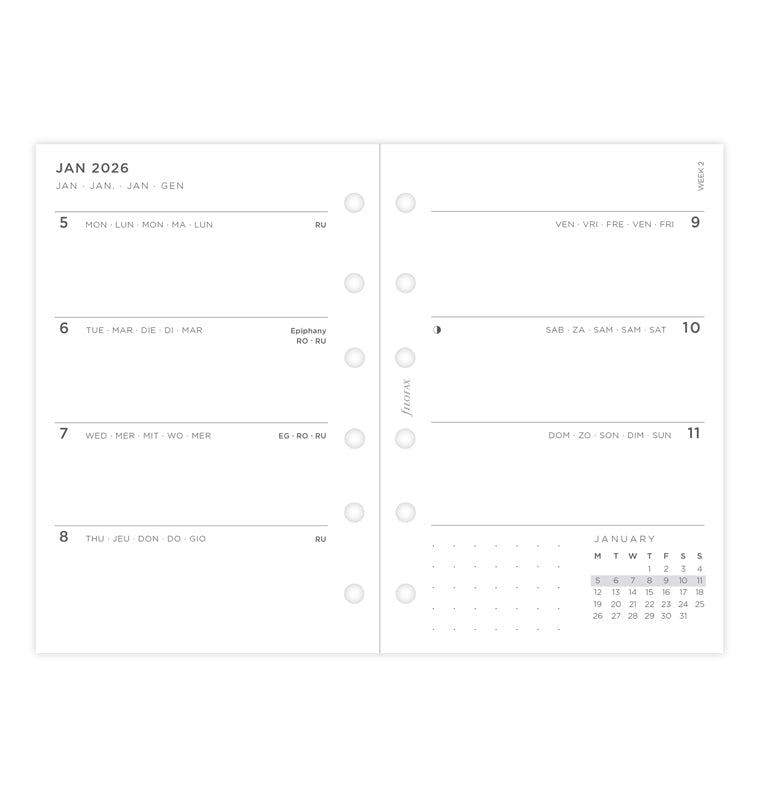 Filofax set do diáře Minimal 2026, Kapesní 26-68290