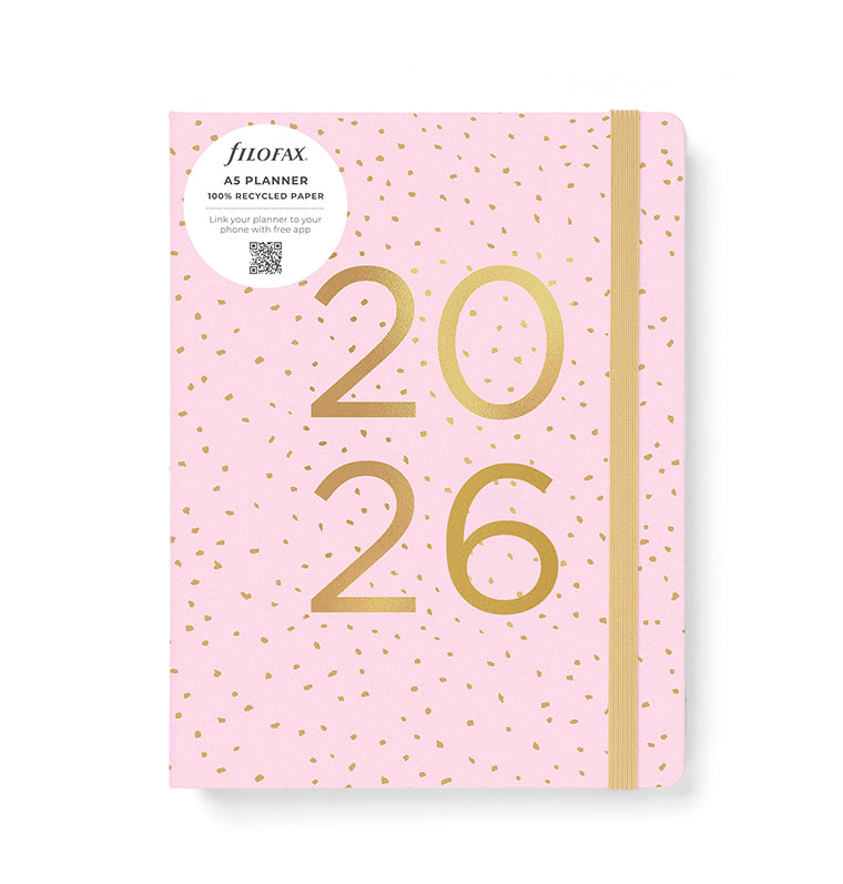 26-68298, Plánovač Confetti 2026, A5 rose quartz