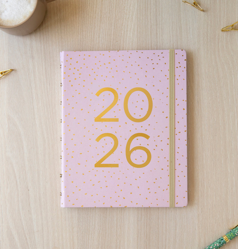26-68298, Plánovač Confetti 2026, A5 rose quartz