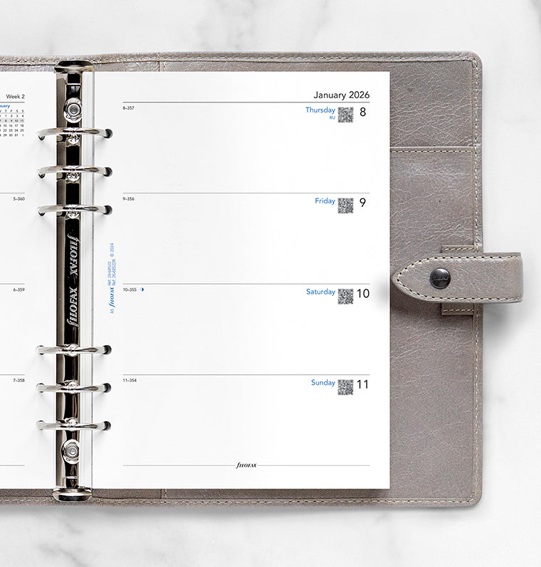 Filofax kalendář týden/2 strany 2026, Kapesní, anglický, recyklovaný papír 26-68522R