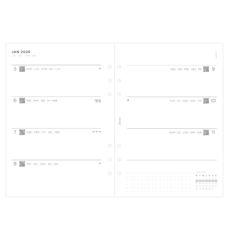 Filofax set do diáře Minimal 2026, A5 26-68590