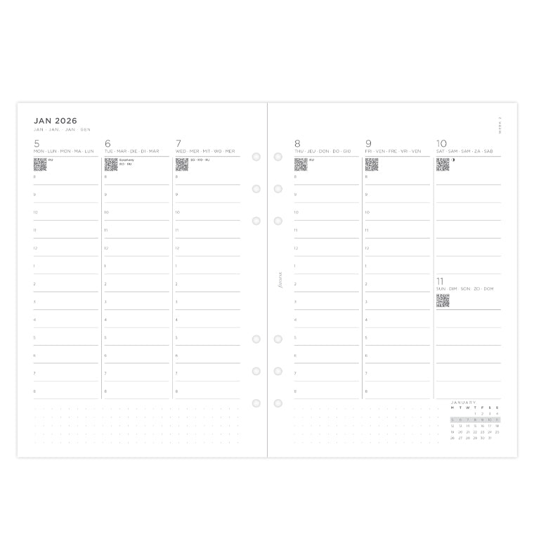 Filofax set do diáře Minimal vertikální 2026, A5 26-68593