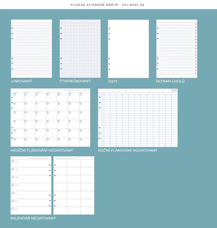 diář Clipbook Floral A5