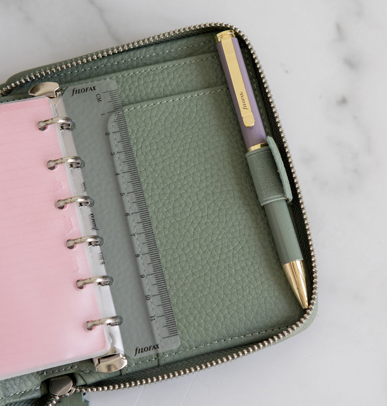 diář Norfolk Zip, Kapesní Compact Sage