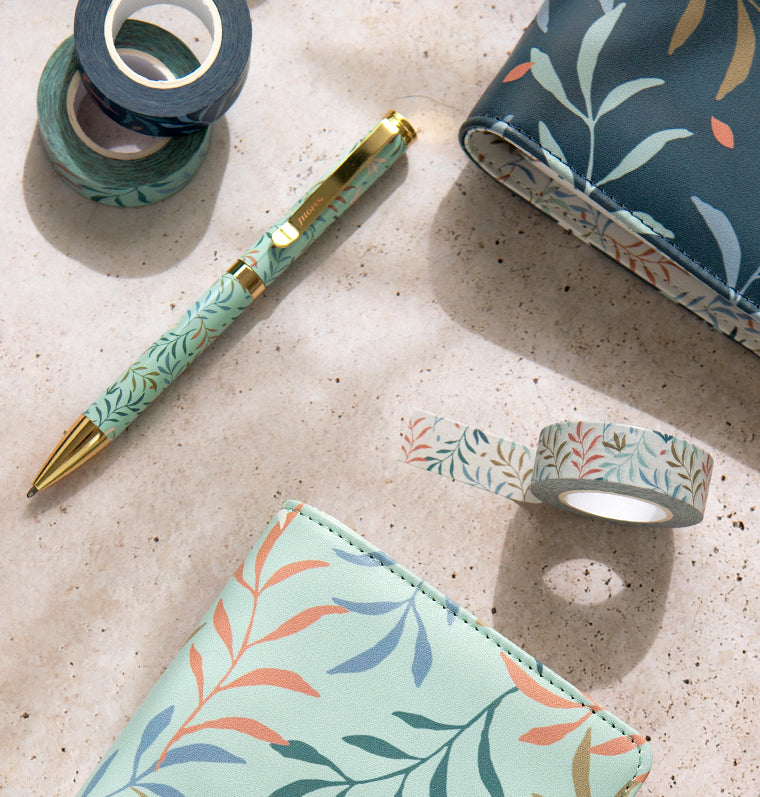 TG. 5mx15mm) Filofax Botanical Washi Nastro Impostare TG. 5mx15mm) Filofax Botanical Washi Nastro Impostare
