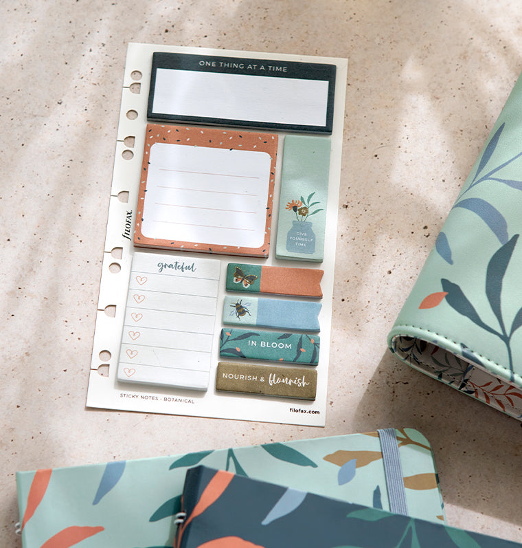 Botanical Sticky Notes for Filofax organisers and refillable notebooks