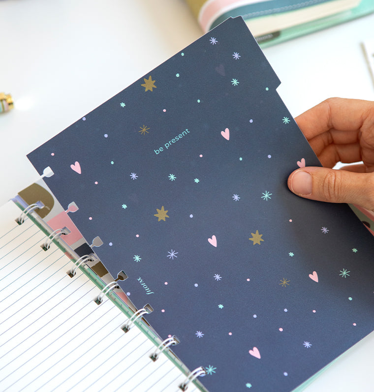 Filofax Removable A5 Notebook Dividers - Good Vibes Collection