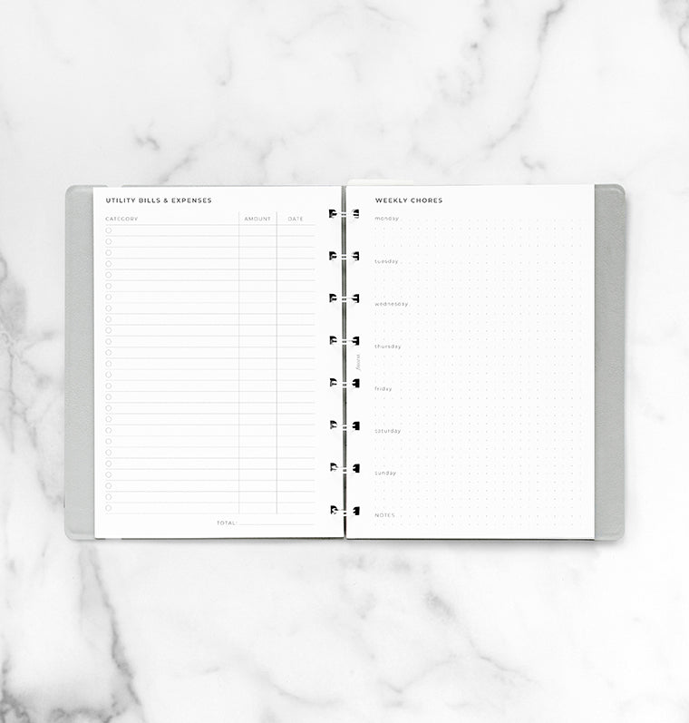 Plánování domácnosti Filofax Notebook, A5