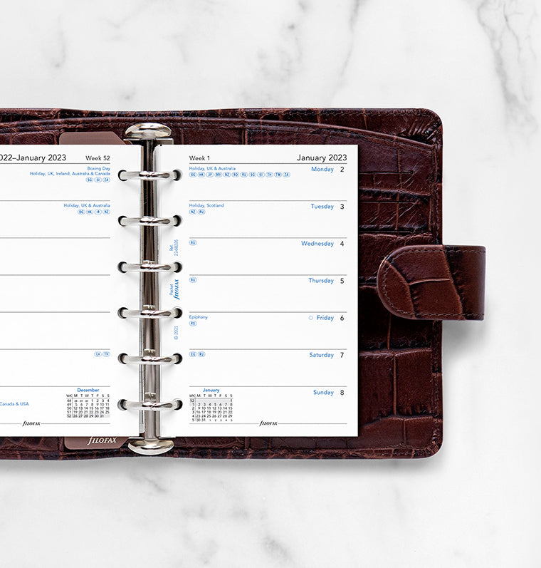 Filofax Week On One Page Diary - Pocket 2023 English