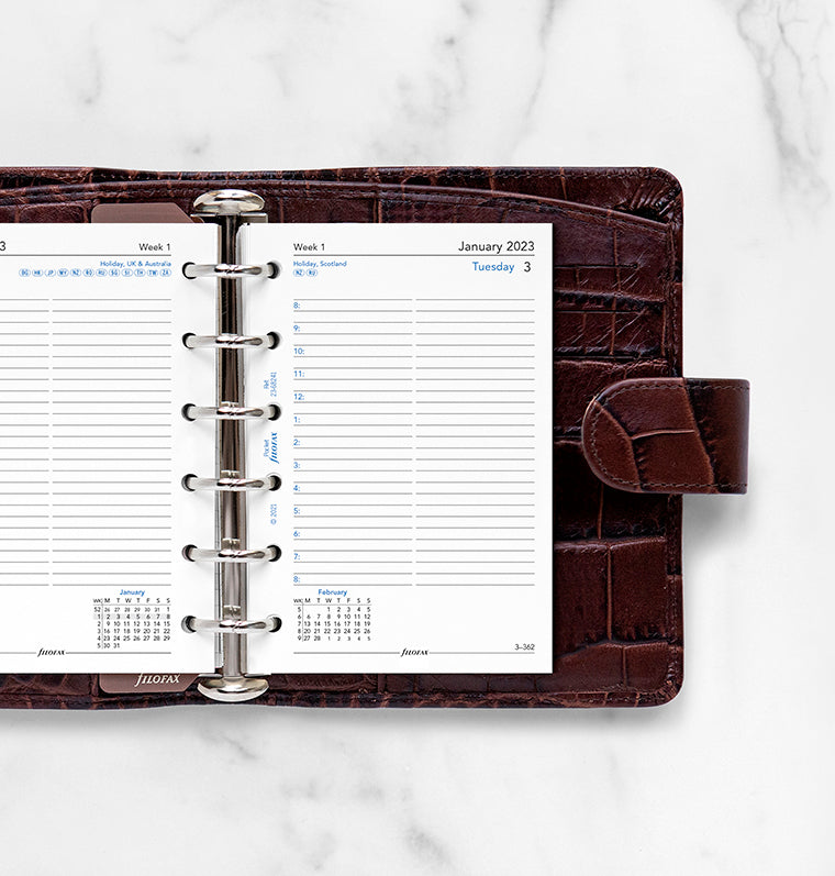 Filofax One Day On A Page Diary With Appointments - Pocket 2023 English
