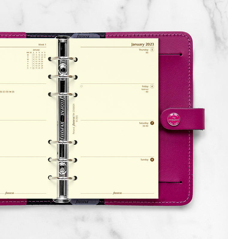 Filofax Week On Two Pages Diary - Personal Cotton Cream 2023 English