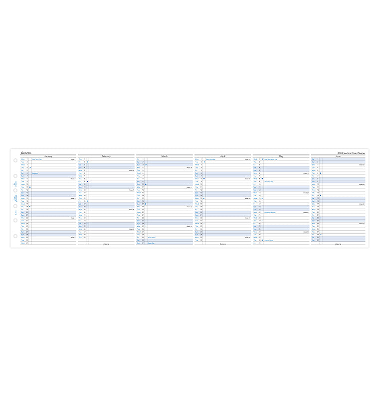 plánovací kalendář 2025, Kapesní, vertikální, anglický - Filofax