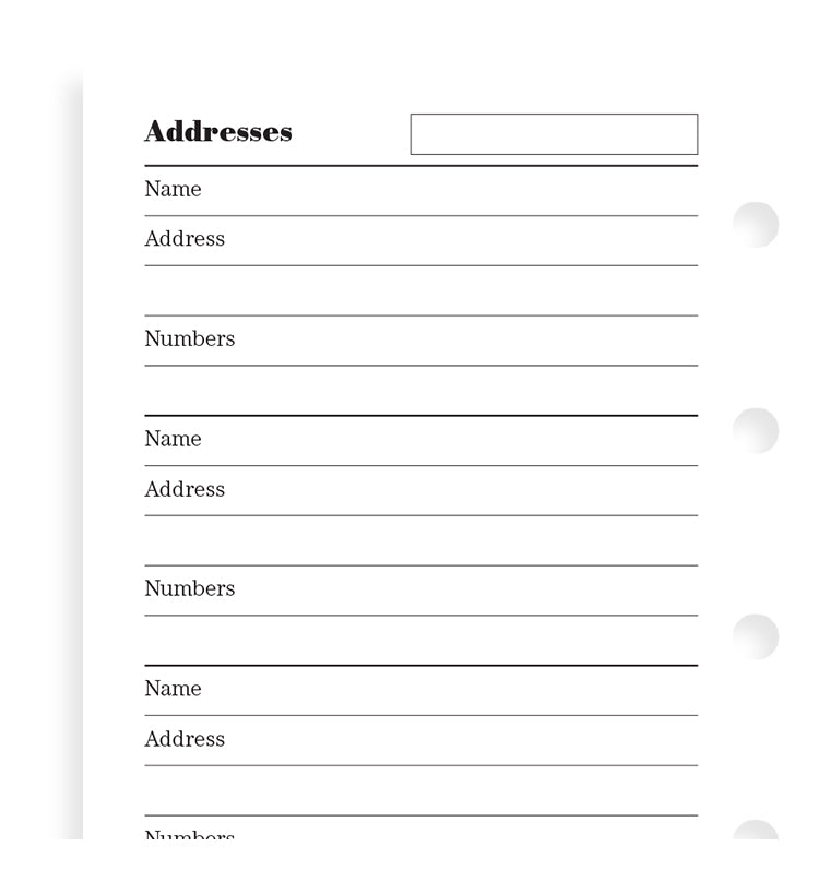 Adresář: jméno, adresa a telefon | Filofax – Filofax CZ